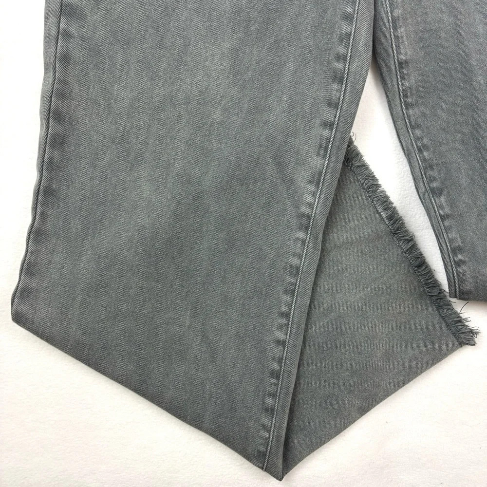 NWT Zenana Azriel High Rise Straight Leg Flat Front Raw Hem Ankle Jeans Size L - Picture 5 of 16